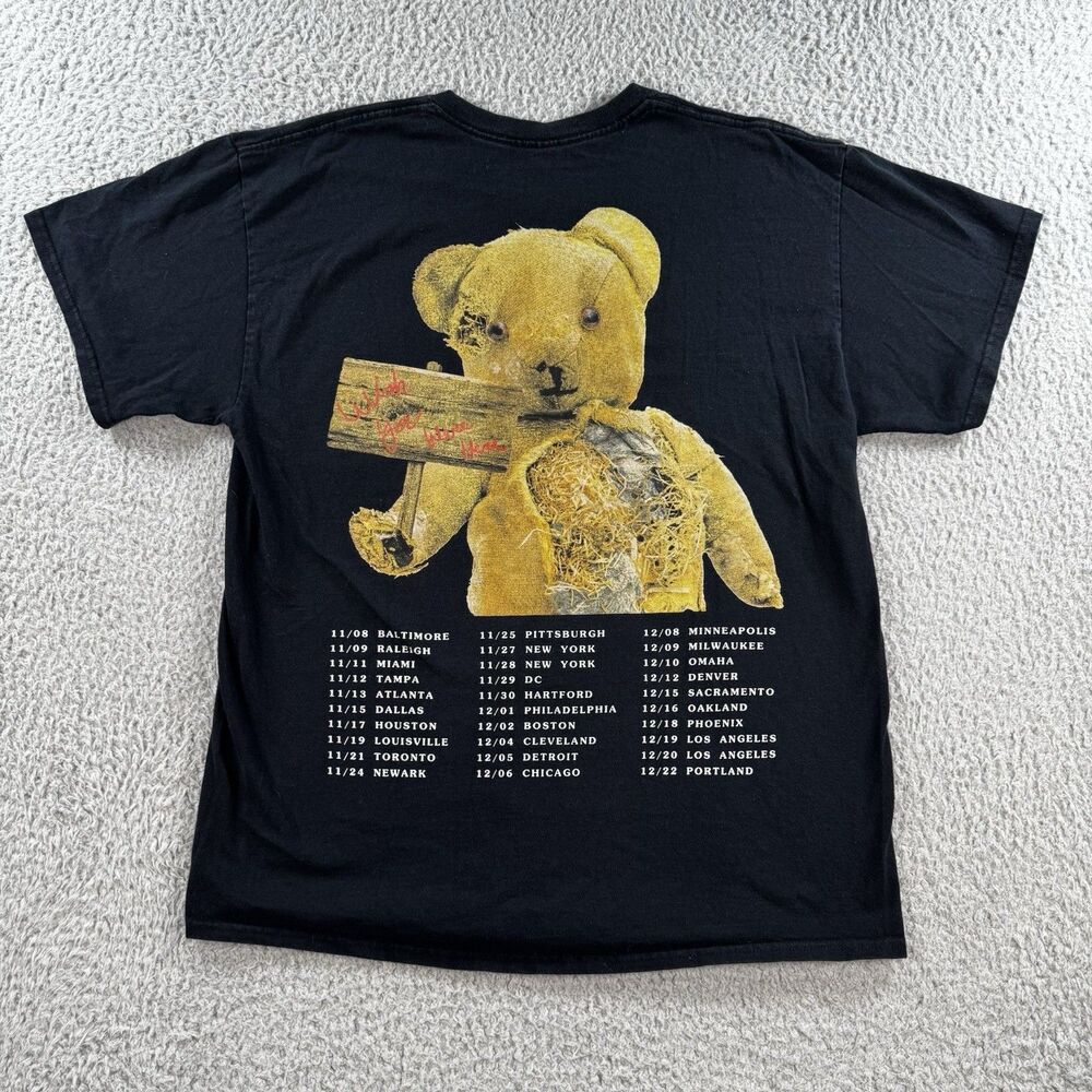 Astroworld Tour T-Shirt Mens M Black Travis Scott Wish You Were Here Teddy Bear